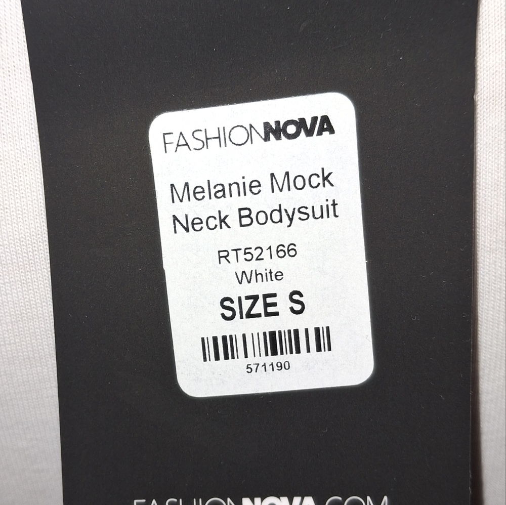 Fashion Nova/Melanie Mock Neck Bodysuit- W Sz Small - Picture 7 of 10